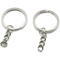 Anneaux de Clé en Fer, Trouvailles de Fermoir de Porte-Clés, Platine, 50mm — Accessoires pour bijoux