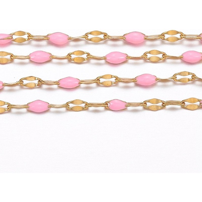 Chaînes en Acier Inoxydable 304 Ion Plating avec Bobine, Rose Perle — Chaînes, fils et cordons