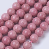 Brins de perles de rhodonite naturelle, grade AA, rond, 8,5-9mm — Perles à bijoux