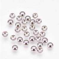 Capsules de perles en acier inoxydable Apetalous 201, 4x1.5mm, trou : 0.8mm