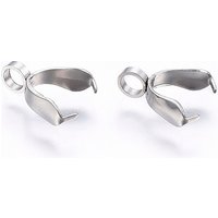 Bails à Pince pour Pendentifs en Acier Inoxydable 201, Résistants à l'Oxyde — Accessoires pour bijoux