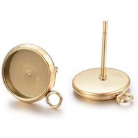 Supports de boucles d'oreilles en acier inoxydable 304 avec boucle Ion Plating — Accessoires pour bijoux