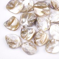 Perles en Coquillage d'Eau Douce, Chip, Kaki Clair, 18-22mm — Perles à bijoux