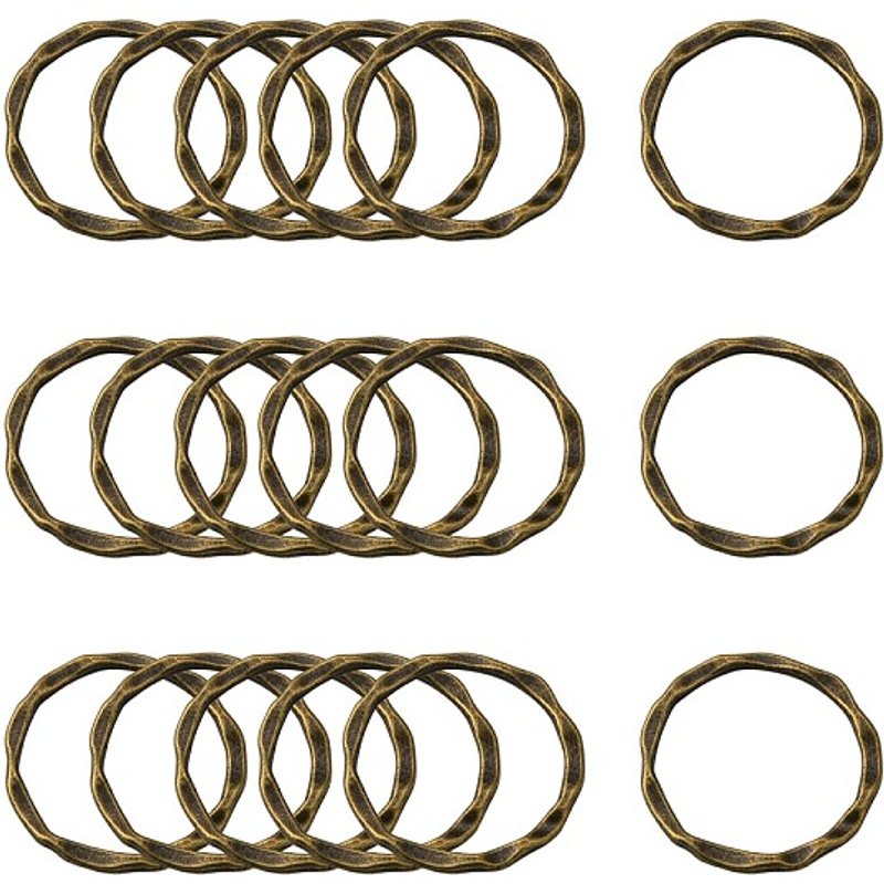 Anneaux de Liaison de Style Tibétain - Couleur Bronze Antique, Sans Plomb ni Nickel — Accessoires pour bijoux