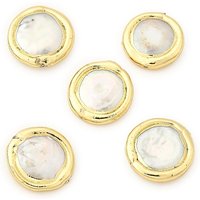 Natural Baroque Keshi Pearl Beads, Cultured Freshwater, White