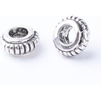 Tibetan Style Alloy Spacer Beads in Antique Silver, 7.5mm