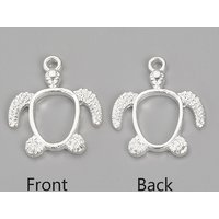 Alloy Open Back Bezel Pendants for DIY Jewelry Making