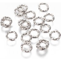 304 Stainless Steel Twisted Jump Rings, 18 Gauge, 6x1mm — Jewelry Findings
