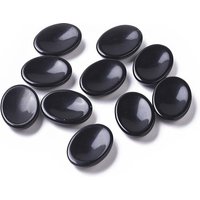 Natural Obsidian Massager for Anxiety Therapy, Oval 40x30x9mm