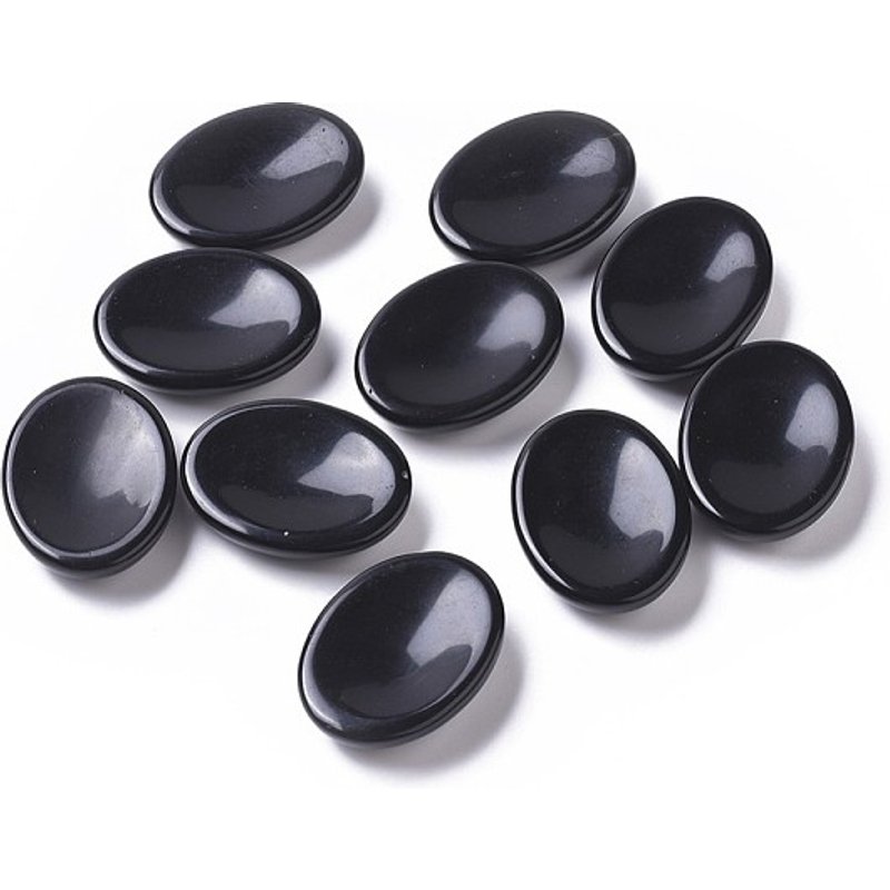 Massager en Obsidienne Naturelle pour Thérapie de l'Anxiété, Ovale 40x30x9mm — Masseurs du visage et des yeux