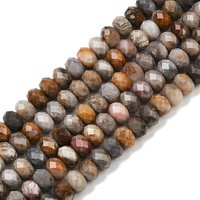 Brins de perles en agate Gobi naturelle, facettées, rondelles, 8x5mm — Perles à bijoux