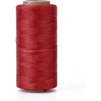 Corde en polyester cirée, corde micro macramé, rouge plat, 0.8mm, 284.33 verges