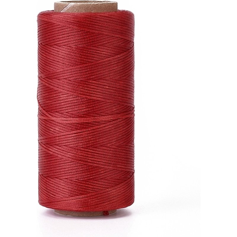 Corde en polyester cirée, corde micro macramé, rouge plat, 0.8mm, 284.33 verges — Chaînes, fils et cordons