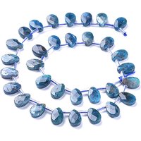 Brins de perles d'apatite naturelle, goutte facettée, 12-13mm — Perles à bijoux