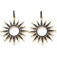 Brass Micro Pave Black Cubic Zirconia Solar Eclipse Pendant — Charms & Pendants