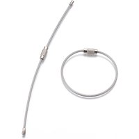 Stainless Steel Wire Keychain Clasps with Plastic Coating