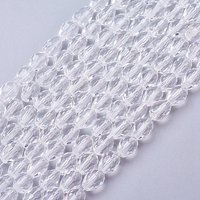 Brins de perles en verre, attrape-soleil en cristal, facetté, clair, 69pcs