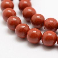 Natural Red Jasper Beads Strands, Grade AA, 8mm, 15-inch — Jewelry Beads