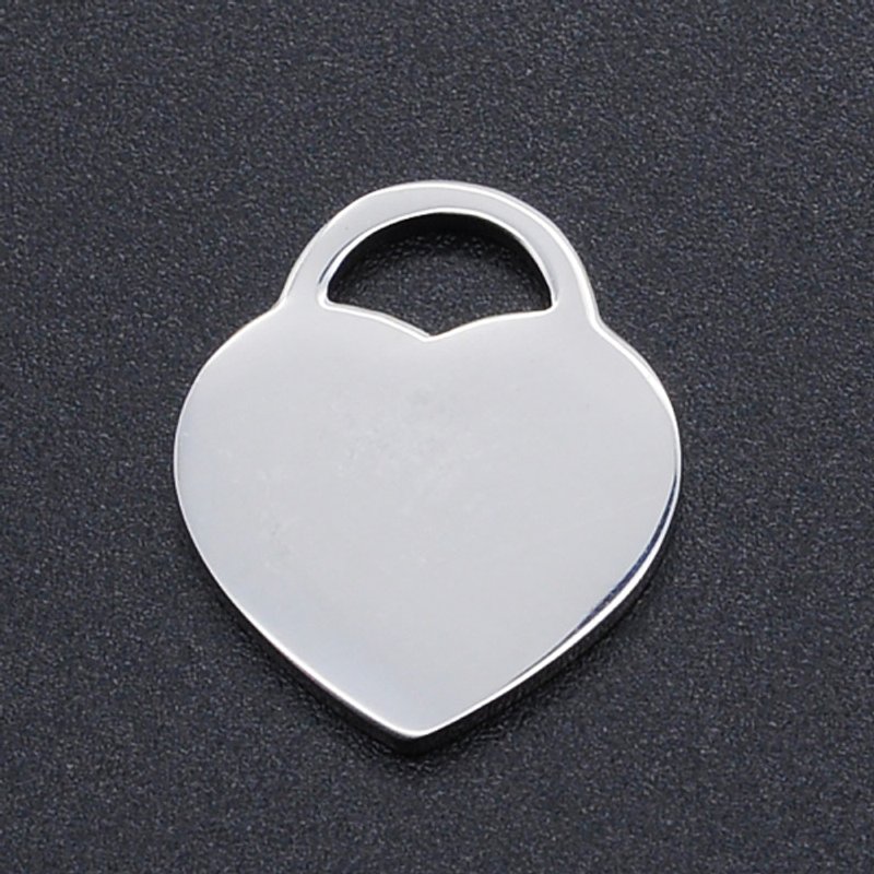 Pendentif en Acier Inoxydable 304 en Forme de Cœur, Étiquette à Stamper — Breloques et pendentifs