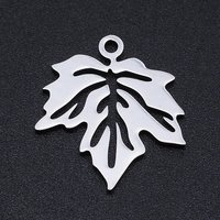 Non-Tarnish 201 Stainless Steel Maple Leaf Pendant — Charms & Pendants