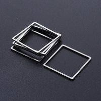 Anneaux de Liaison en Acier Inoxydable 304, Carrés, Découpés au Laser, 20x20mm — Accessoires pour bijoux