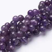 Fil de Perles d'Améthyste Rondes, 10mm de Diamètre, 40pcs/Fil — Perles à bijoux