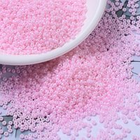 Perles Rocailles Miyuki, Perles de Verre Japonaises, Rose Bébé Opaque — Perles à bijoux