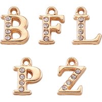 Ensemble de Charms Alphabet en Rhinestone en Alliage A-Z en Or Clair — Breloques et pendentifs