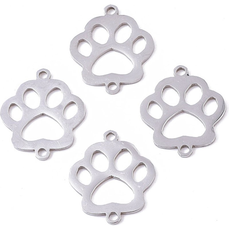 Connecteurs en Acier Inoxydable 201 en Forme de Patte d'Ours, Découpe Laser — Accessoires pour bijoux