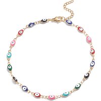 304 Stainless Steel Anklet with Enamel and Lobster Claw Clasp