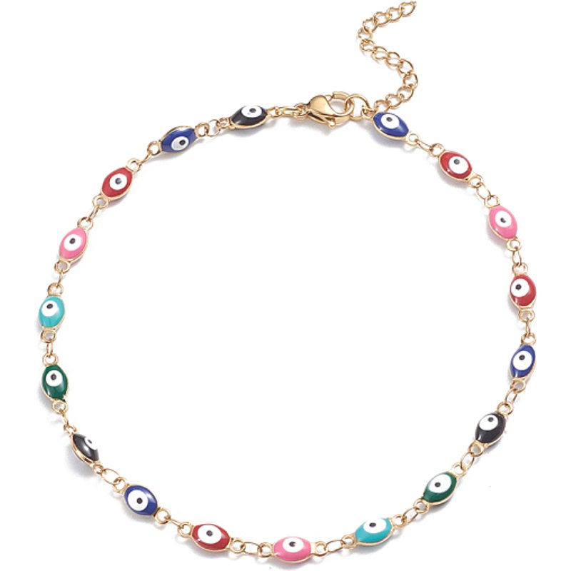 304 Stainless Steel Anklet with Enamel and Lobster Claw Clasp — Anklet Women