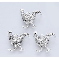 Tibetan Style Chicken Alloy Pendant, Antique Silver — Charms & Pendants