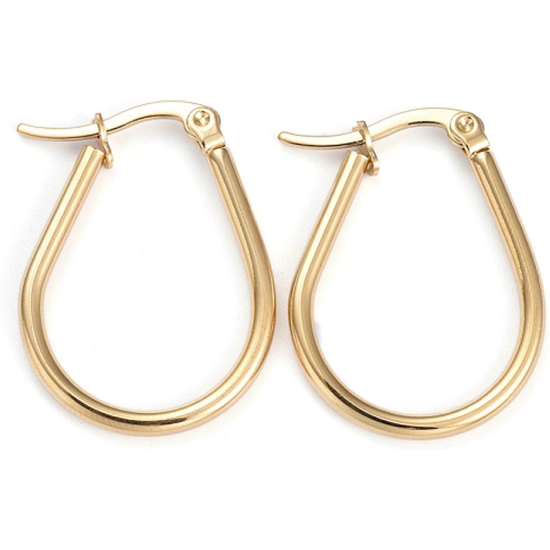 Boucles d'oreilles créoles en acier inoxydable 201 avec broches en acier 304