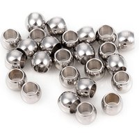 Perles Intercalaires en Acier Inoxydable 201 Non-Oxydables, Rondelle, 4x3mm
