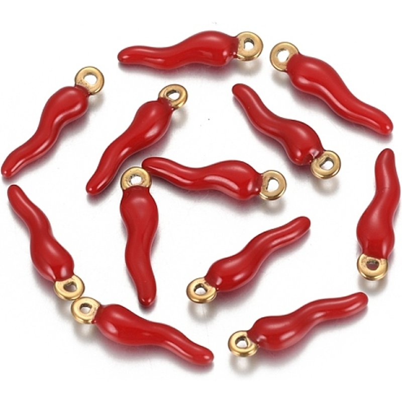 Pendentif en acier inoxydable 304 avec placage ionique Horn of Plenty — Breloques et pendentifs