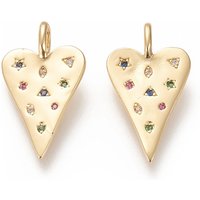 Pendentifs en Zircon Cubique Micro Pave en Laiton, Plaqué Or 18K — Breloques et pendentifs