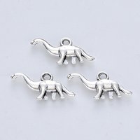 Tibetan Style Dinosaur Alloy Pendant in Antique Silver — Charms & Pendants
