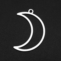Pendentif en Acier Inoxydable 201 Résistant à l'Oxydation, Charme Lune — Breloques et pendentifs