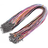 Cordon de coton ciré pour fabrication de colliers avec fermoirs en alliage, 17,12 pouces