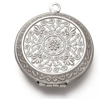 Tarnish Resistant 316 Stainless Steel Locket Pendant with Flower