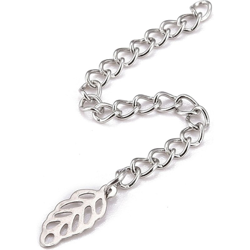 Rallonge de chaîne en acier inoxydable 304 avec breloques — Accessoires pour bijoux
