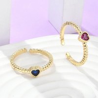 Bagues à Manchette en Zircon Cubique Micro Pave en Laiton