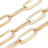 Chaînes en acier inoxydable 304, 3,28 pieds, maillons dorés