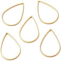 Anneaux de liaison en acier inoxydable 201, en forme de goutte, dorés, 25x17mm — Accessoires pour bijoux