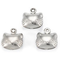 Charm en Acier Inoxydable Chirurgical 316 Non-Tarnissant - Chat — Breloques et pendentifs