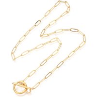 Unisex PVD Vacuum Plating Stainless Steel Paperclip Chain Necklace