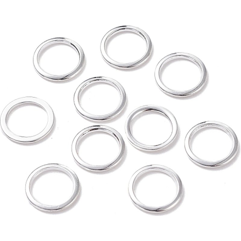 Anneaux de liaison en acier inoxydable 304, argent, 10 mm de diamètre — Accessoires pour bijoux