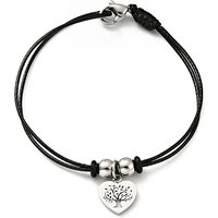 304 Stainless Steel Heart and Tree of Life Charm Bracelet for Women