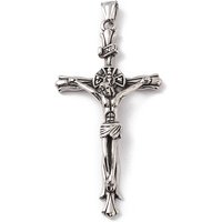 Charmes Croix Crucifix en Acier Inoxydable 304 Argent Antique — Breloques et pendentifs