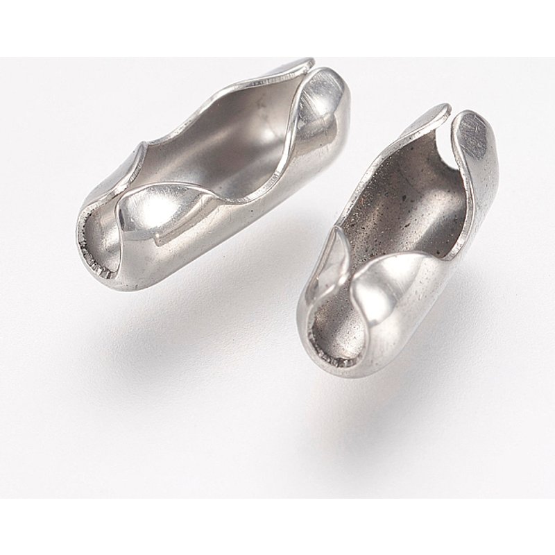 Connecteurs de chaîne à billes en acier inoxydable 304, 13x6mm, pour chaîne de 4mm — Accessoires pour bijoux